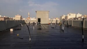 اختبار مياه الامطار علي العزل